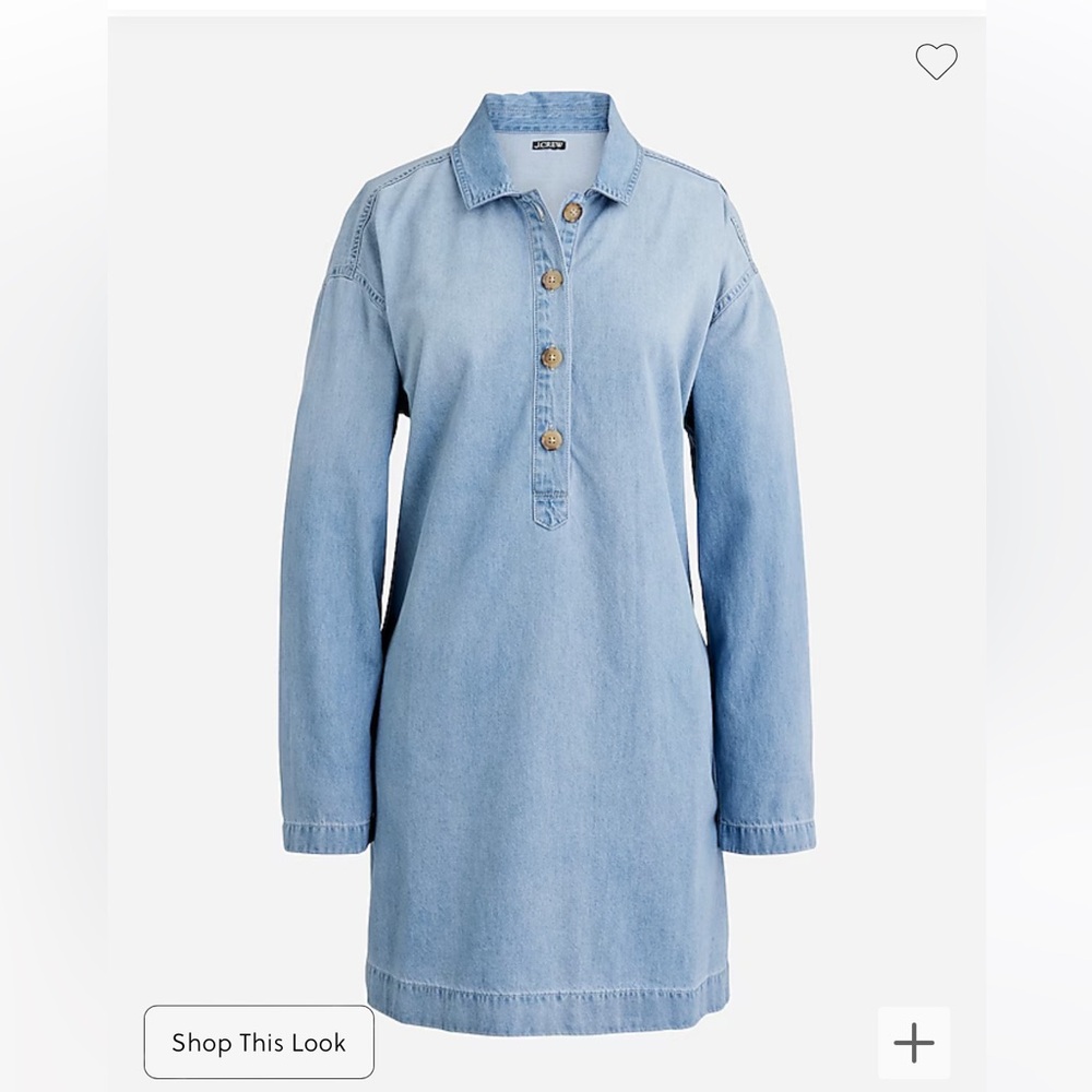 J.crew Popover dress in chambray - Picture 4 of 8
